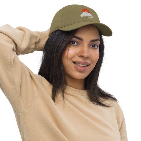 Organic "Made To Explore" dad hat