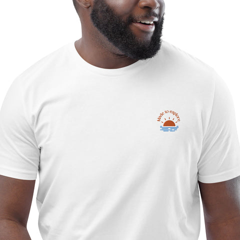 "Made to Explore" 100% Organic Cotton Embroidered T-Shirt