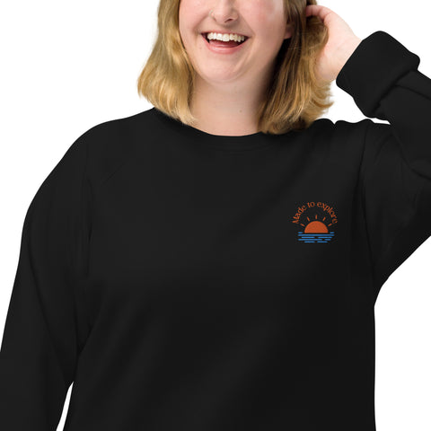 Unisex organic "Made To Explore" sweatshirt